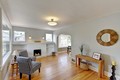 Living room and entry, looking south