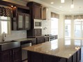 Kitchen, Wood Cabinets, Some With Glass Panels