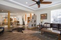 Open great room with hard flooring and balcony!