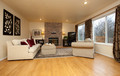 Great room with fireplace