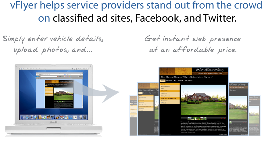 vFlyer helps service providers stand out from the crowd on sites like Facebook, Twitter