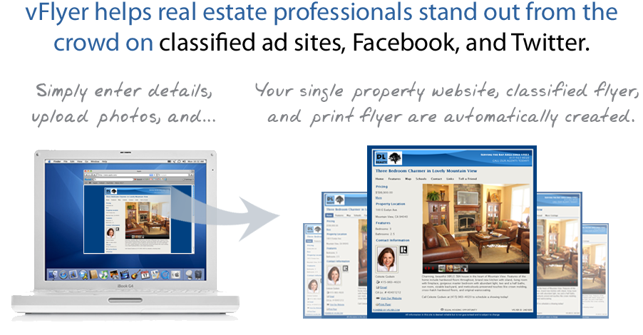 vFlyer helps real estate professionals stand out from the crowd on sites like Facebook, Twitter