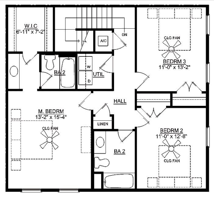Upstairs Floor Plan Phoenix at Corinth